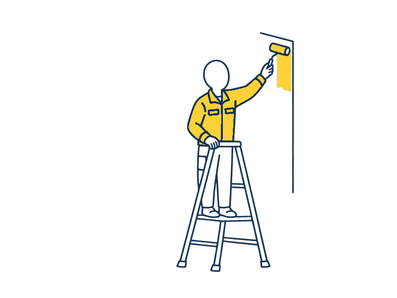 施工するイラスト